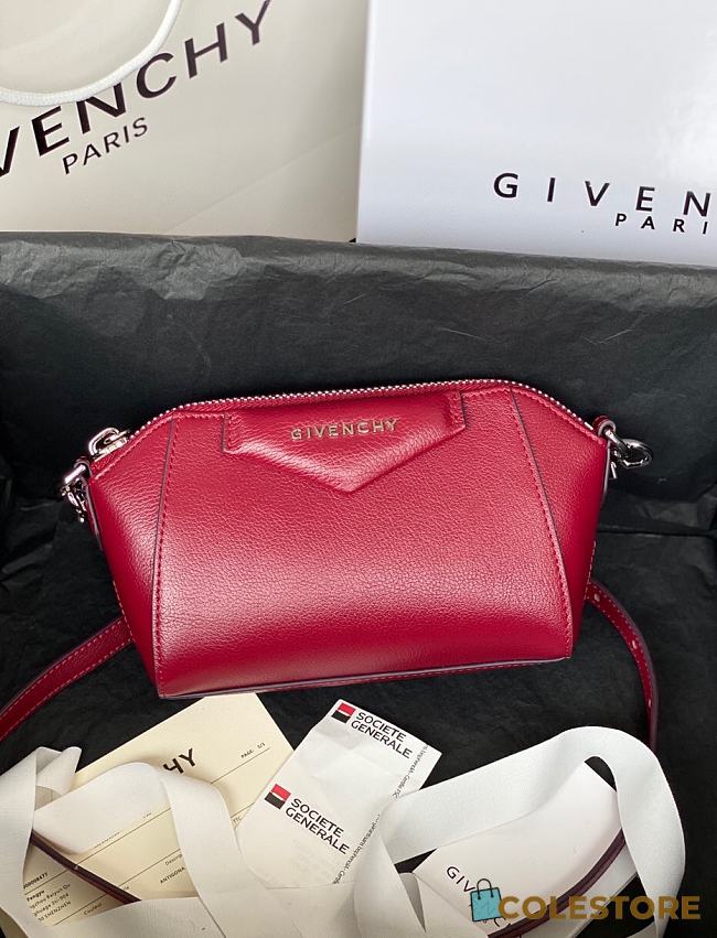 Givenchy Antigona Nano Crossbody Bag In Rose BBU01 Size 18x13x7cm  - 1
