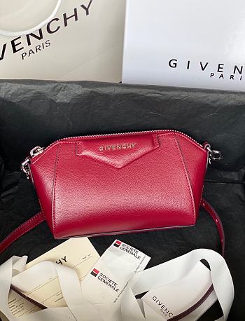 Givenchy Antigona Nano Crossbody Bag In Rose BBU01 Size 18x13x7cm 
