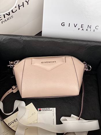 Givenchy Antigona Nano Crossbody Bag In Light Pink BBU01 Size 18x13x7cm 