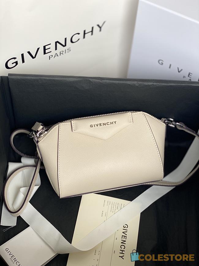 Givenchy Antigona Nano Crossbody Bag In White BBU01 Size 18x13x7cm  - 1