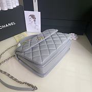 Chanel Trendy Flap Dual Handle Bag In Grey Size 25x12x17cm - 2