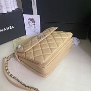 Chanel Trendy Flap Dual Handle Bag In Beige Size 25x12x17cm - 2