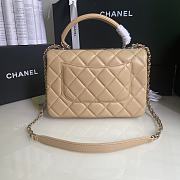 Chanel Trendy Flap Dual Handle Bag In Beige Size 25x12x17cm - 4