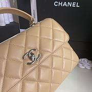 Chanel Trendy Flap Dual Handle Bag In Beige Size 25x12x17cm - 5