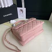 Chanel Trendy Flap Dual Handle Bag In Pink Size 25x12x17cm - 2