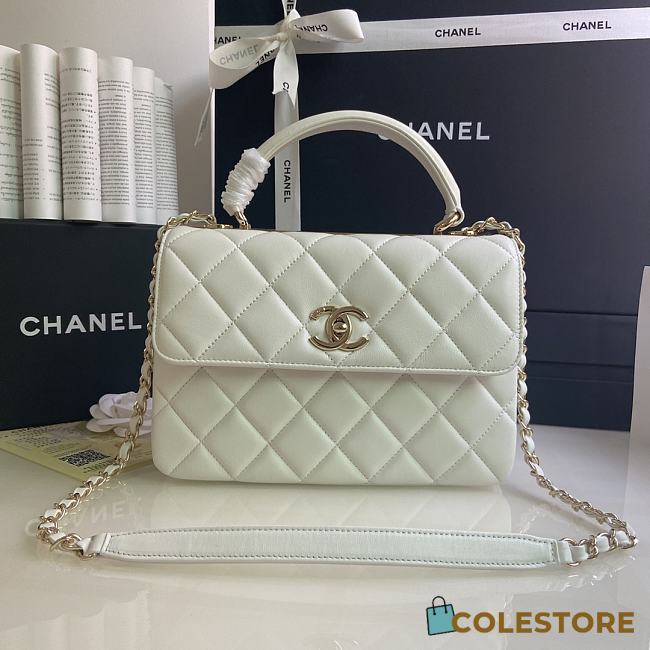 Chanel Trendy CC In White Size 25x12x17cm - 1