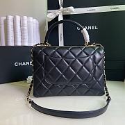 Chanel Trendy Flap Dual Handle Bag In Black Size 25x12x17cm - 4