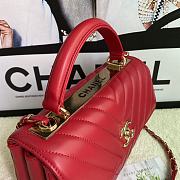 Chanel Chervon Trendy CC Top Handle Bag Size 25x12x17cm - 6