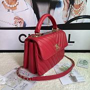 Chanel Chervon Trendy CC Top Handle Bag Size 25x12x17cm - 4
