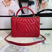Chanel Chervon Trendy CC Top Handle Bag Size 25x12x17cm - 3