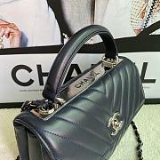 Chanel Chervon Trendy CC Top Handle Bag In Black Size 25x12x17cm - 6