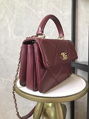 Wine Red Chanel Trendy CC In Large Size 25x17x12cm - 5