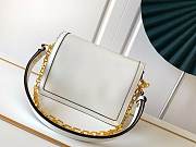 Louis Vuitton Dauphine MM Calfskin Leather In White 25cm - 3