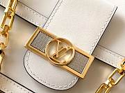 Louis Vuitton Dauphine MM Calfskin Leather In White 25cm - 6