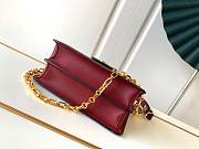 Louis Vuiton Dauphine MM Calfskin Leather In Red 25cm - 3