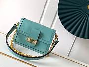 Louis Vuitton Dauphine MM Calfskin Leather In Blue 25cm - 1