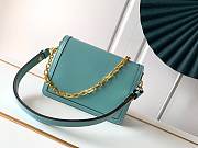 Louis Vuitton Dauphine MM Calfskin Leather In Blue 25cm - 4
