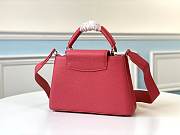Louis Vuitton Capucines BB In Red M94634 Size 27x18x9cm - 3