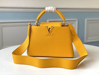 Louis Vuitton Capucines BB In Bold Yellow M94634 Size 27x18x9cm