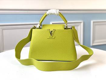 Louis Vuitton Capucines BB In Neon Green Color M94634 Size 27x18x9cm
