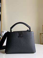 Louis Vuitton Capucines BB In Black M94634 Size 27x18x9cm - 4