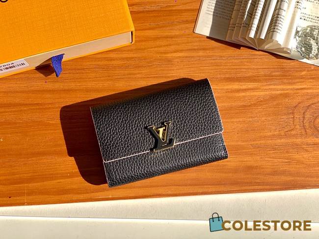 Louis Vuitton Capucines XS Wallet In Black M68587 Size 13x9cm - 1