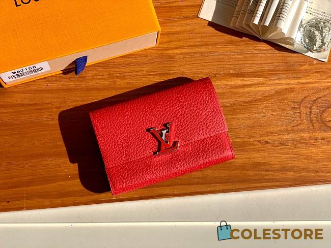 Louis Vuitton Capucines XS Wallet In Red M68587 Size 13x9cm - 1