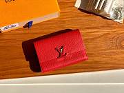 Louis Vuitton Capucines XS Wallet In Red M68587 Size 13x9cm - 1