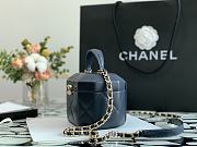 Chanel Small Vanity Case Style In Blue AS2630 Size 15x10x11cm - 6