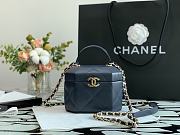 Chanel Small Vanity Case Style In Blue AS2630 Size 15x10x11cm - 4