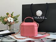 Chanel Small Vanity Case Style In Pink AS2630 Size 15x10x11cm - 3