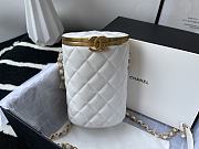 Chanel Lambskin Box Bag In White AS2641 Size 16cm - 4