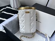 Chanel Lambskin Box Bag In White AS2641 Size 16cm - 2