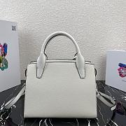 Prada Saffiano Leather Kristen Bag In White 1BA297 Size 26x20x13.5cm - 5
