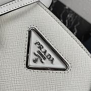 Prada Saffiano Leather Kristen Bag In White 1BA297 Size 26x20x13.5cm - 4