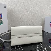 Prada Saffiano Leather Kristen Bag In White 1BA297 Size 26x20x13.5cm - 3