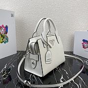Prada Saffiano Leather Kristen Bag In White 1BA297 Size 26x20x13.5cm - 2