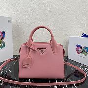 Prada Saffiano Leather Kristen Bag In Pink 1BA297 Size 26x20x13.5cm - 1