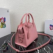 Prada Saffiano Leather Kristen Bag In Pink 1BA297 Size 26x20x13.5cm - 5