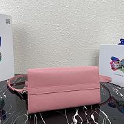 Prada Saffiano Leather Kristen Bag In Pink 1BA297 Size 26x20x13.5cm - 4