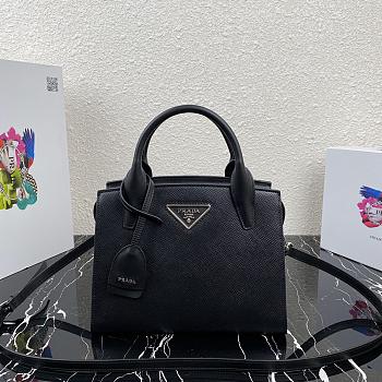 Prada Saffiano Leather Kristen Bag In Black 1BA297 Size 26x20x13.5cm