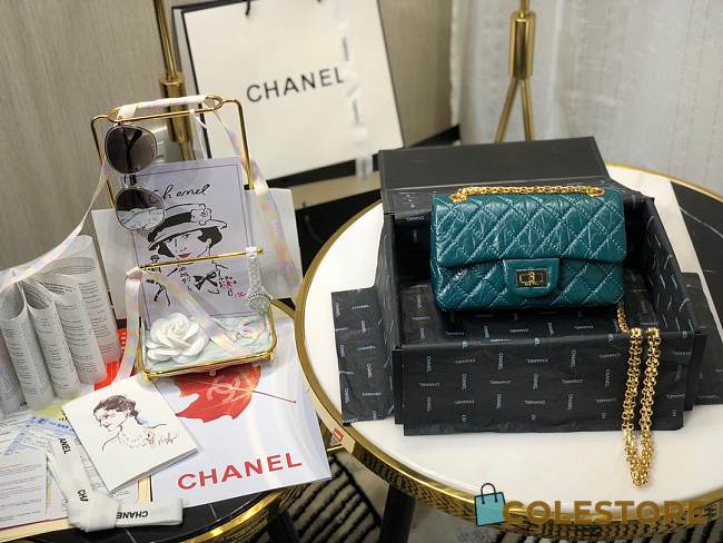 Chanel 2.55 Mini Bag In Blue AS0874 Size 20cm - 1