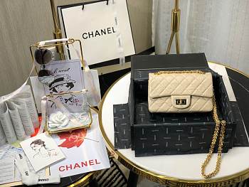 Chanel 2.55 Mini Bag In Beige AS0874 Size 20cm