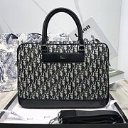 Dior Briefcase Blue Oblique Size 40x28x7cm - 1