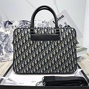 Dior Briefcase Blue Oblique Size 40x28x7cm - 6