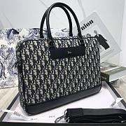 Dior Briefcase Blue Oblique Size 40x28x7cm - 5