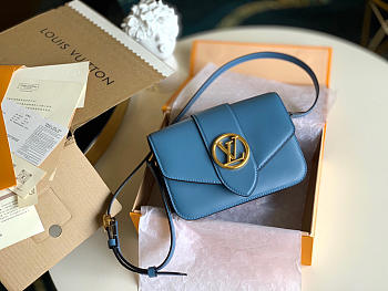 Louis Vuitton Pont 9 In Blue M55948 Size 23x15x8cm