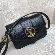 Louis Vuitton Pont 9 In Black Crocodile M55948 Size 23x15x8cm - 1