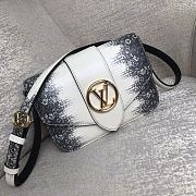 Louis Vuitton Pont 9 In Black&White Crocodile M55948 Size 23x15x8cm - 1