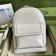 Gucci GG Embossed Backpack In White 658579 Size 27×37×13cm - 1